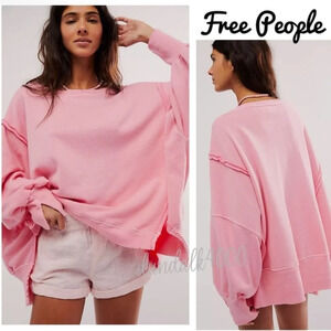 FREE PEOPLE CAMDEN OVERSIZED PULLOVER 
Size XS / Pink